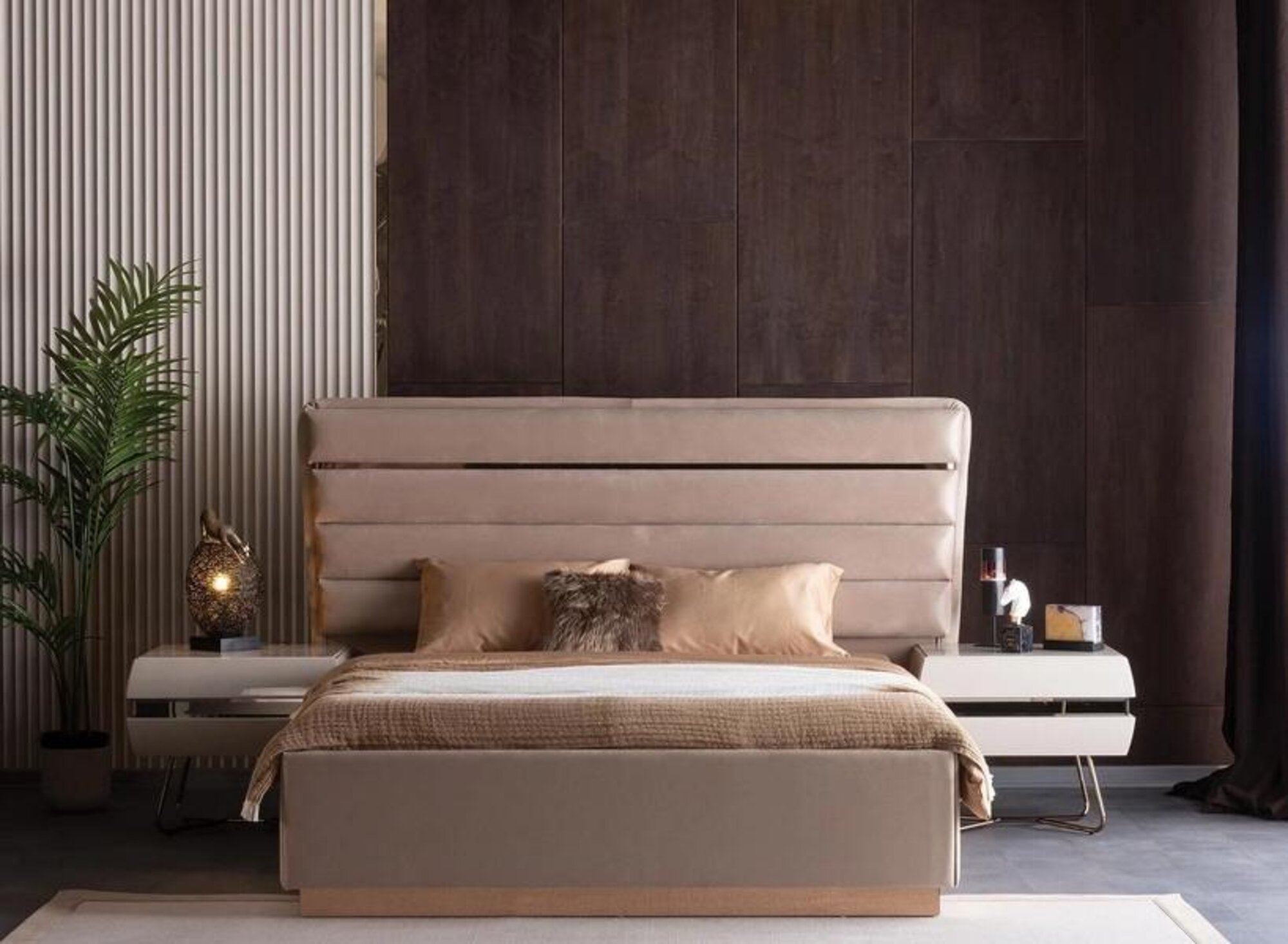 Bedroom nightstand set bed nightstand double bed upholstered bed