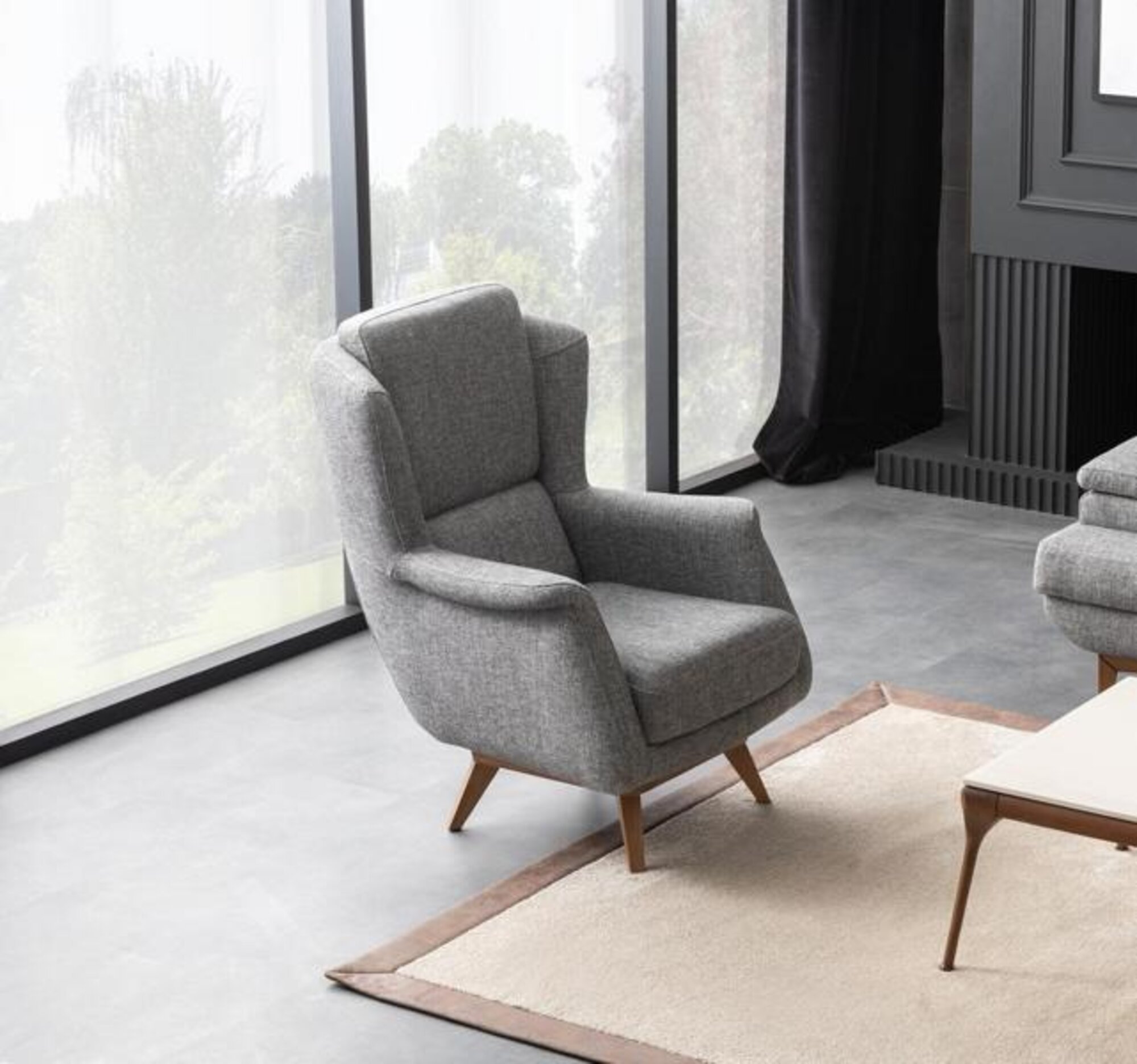 Armchair upholstered armchair living room chair padded seat armrests