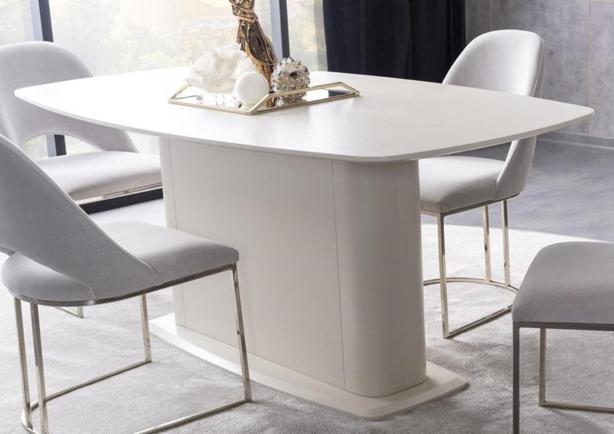 Dining table dining room table kitchen table dining table table column base white