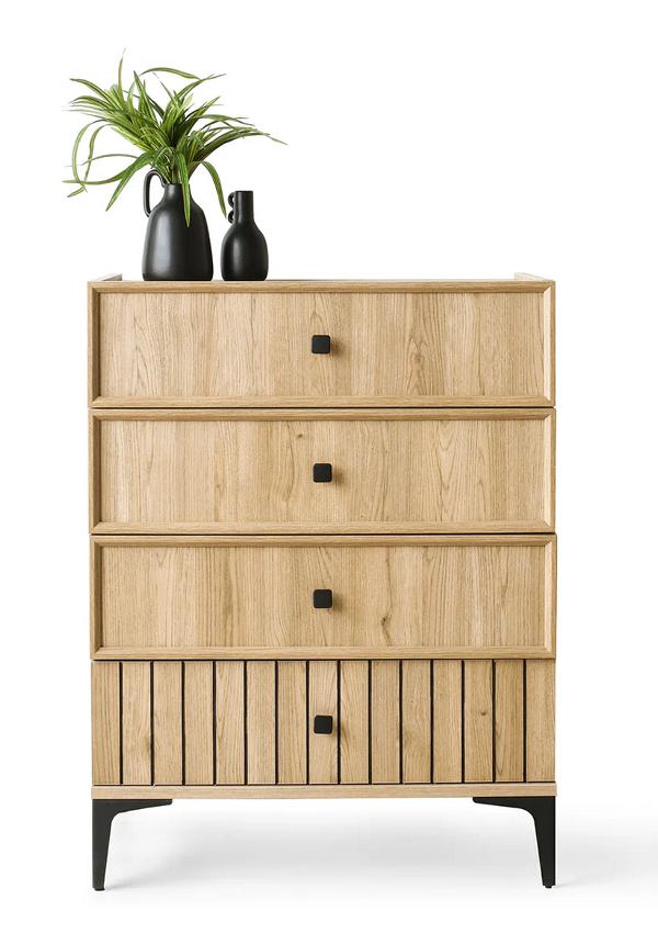 Dresser Modern Wood Design Elegant Black Accents Plenty of Storage Furniture
