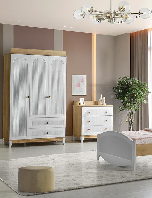 Wardrobe Chest of Drawers Storage Children\'s Room Children\'s Furniture 2-piece