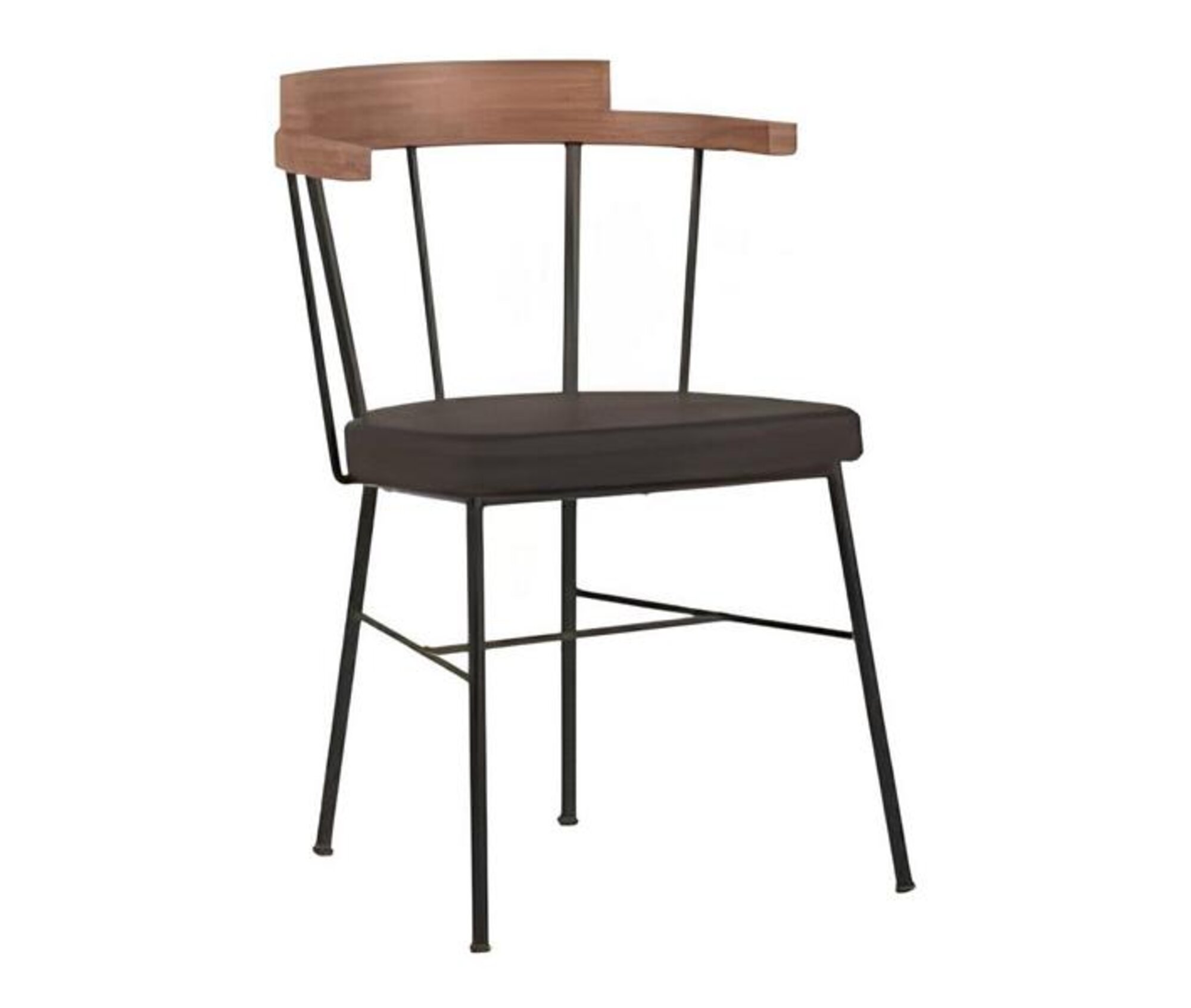 Kitchen chair, terrace chair, padded seat, metal, wood, dining room.
