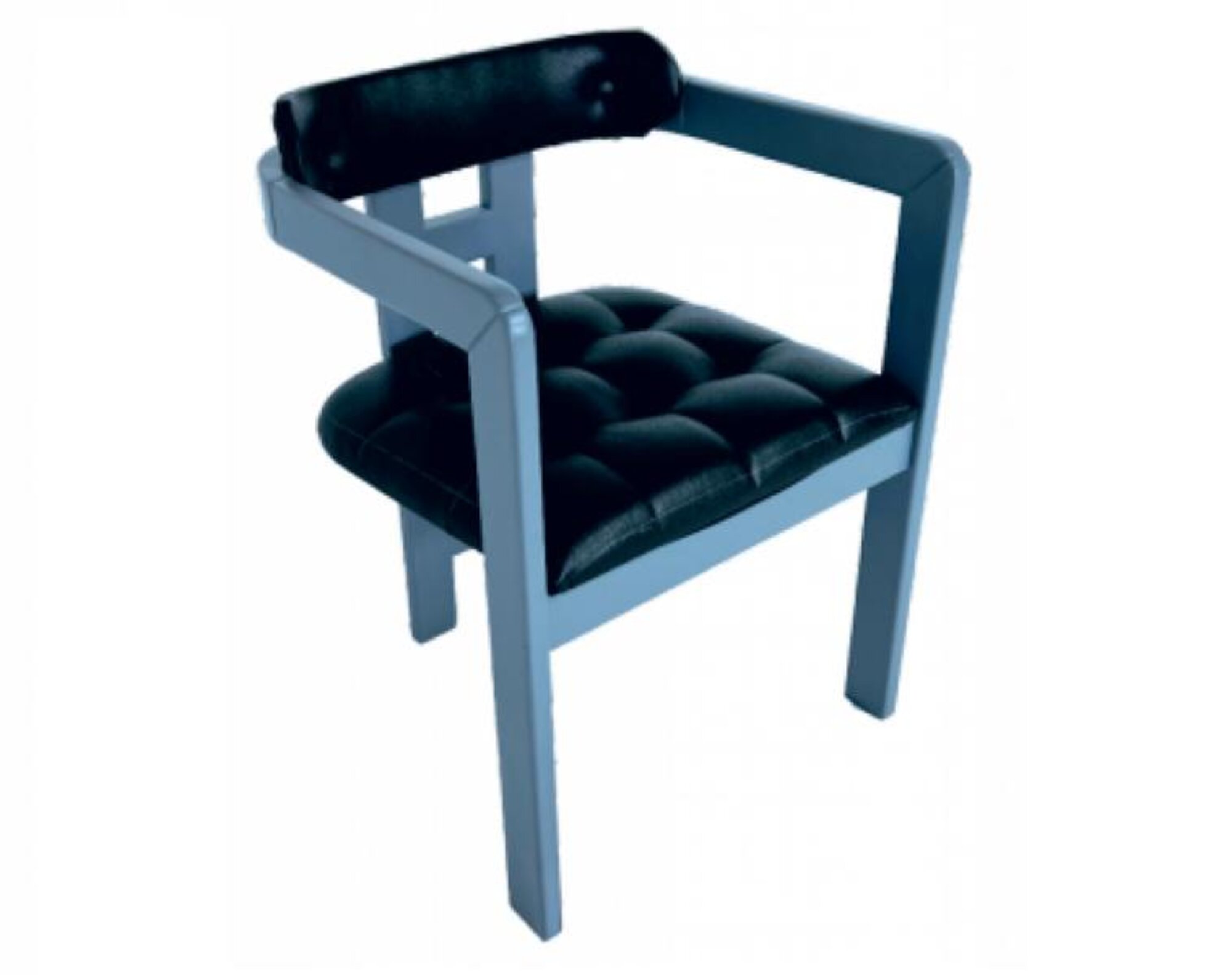 Dining chair, kitchen chair, upholstered chair, faux leather, modern design.