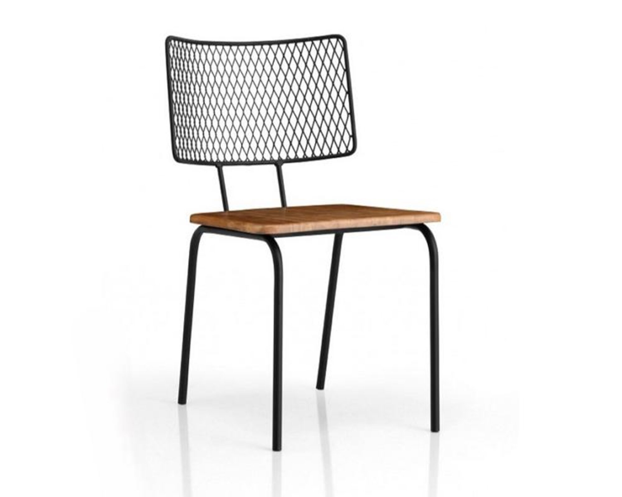 Metal chair, patio chair, garden chair, dining chair without armrests.