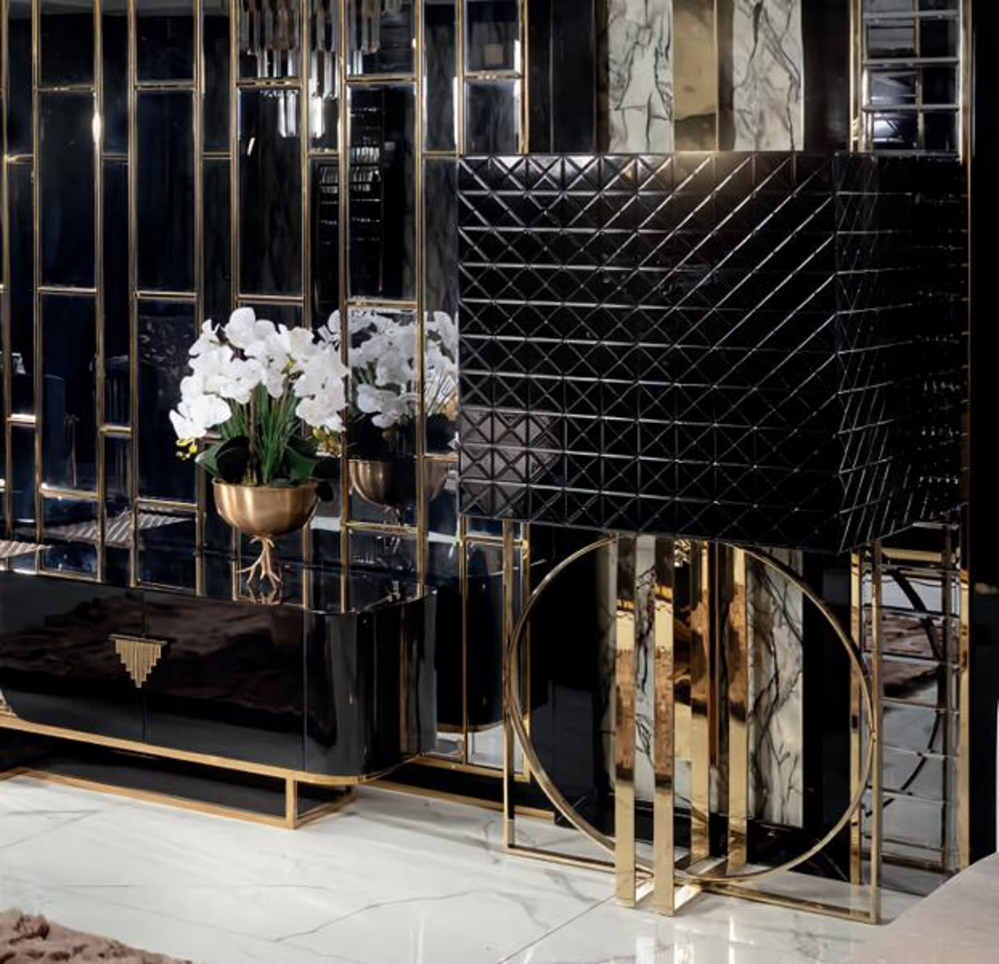 Showcase Living Room Modern Luxury Stainless Steel Wood Cabinet Designer Bar Cabinets New