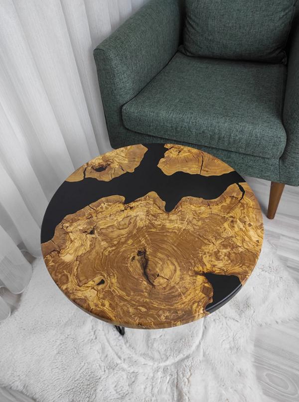 Luxury Coffee Table Brown Wood Design Round Furniture Living Room High Quality Coffee Table