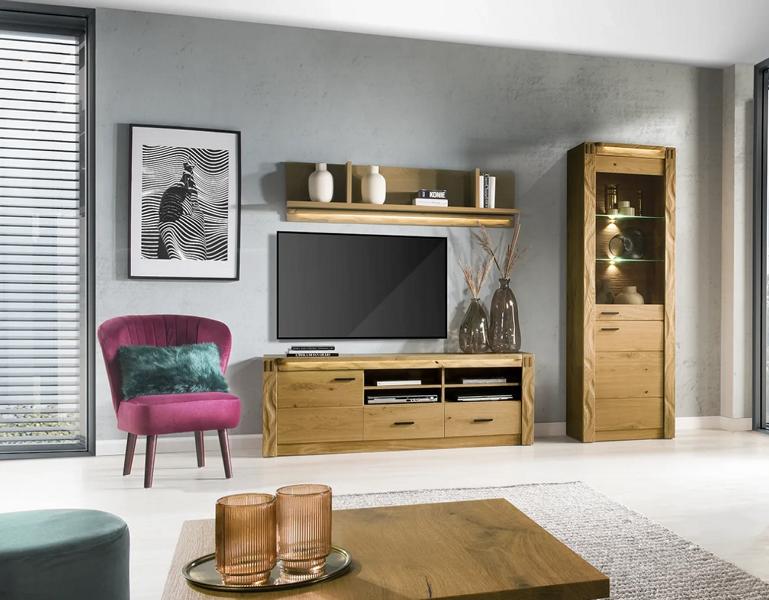 Living room wall unit TV lowboard display cabinet wall shelf designer shelves