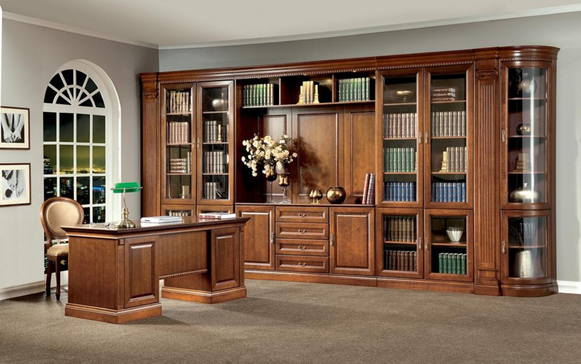 Home Office Classic Desk Stylish Table Living Room Set 2 pieces