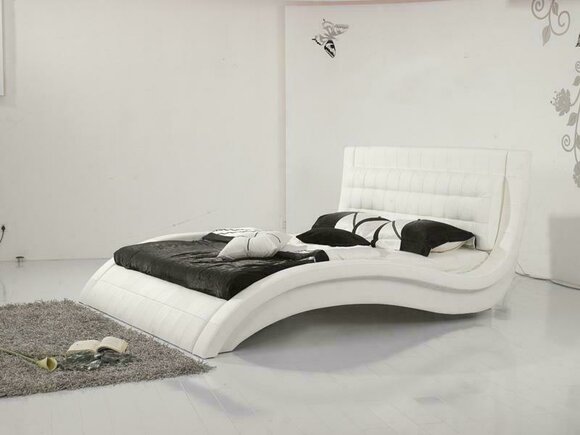Designer bed Double bed Upholstered bed Bedroom Leather bed On Stock