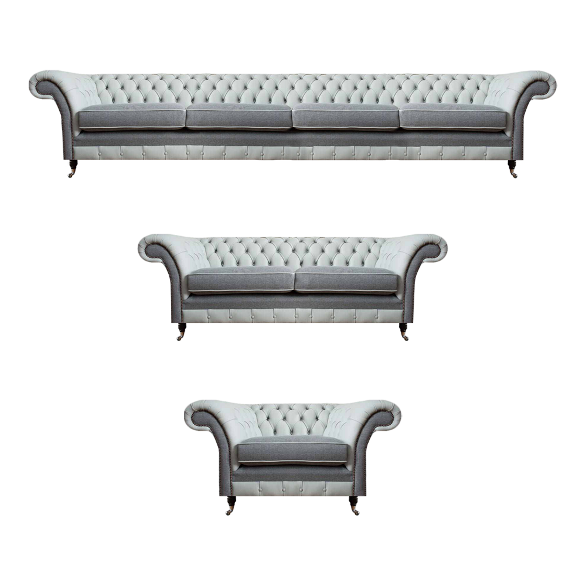 Chesterfield Sofa Set Couch Set Upholstered Furniture 4+2+1 Sofas Seating Group