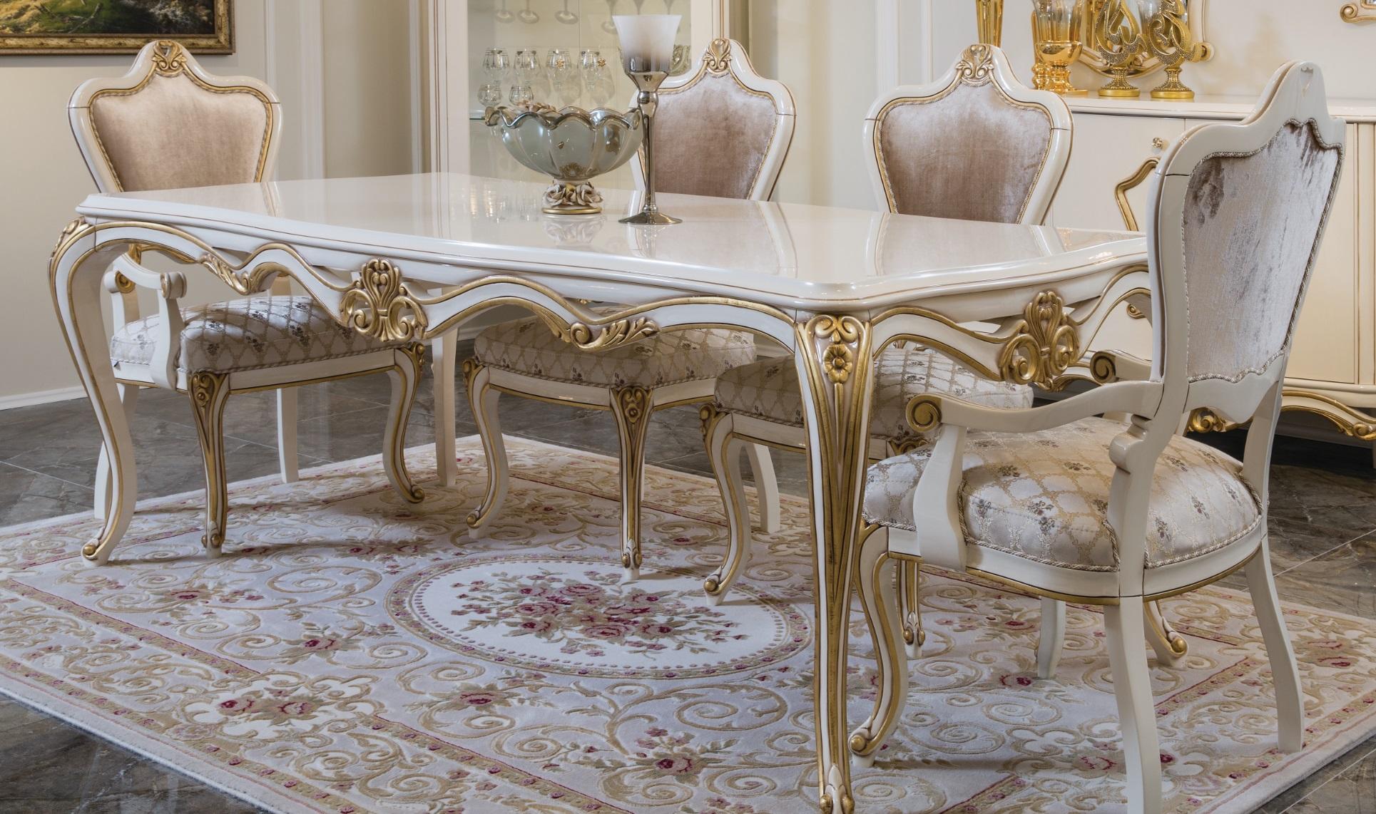 Dining Room Dining Table Chair Set Group Set Table Set Luxury 5pcs.