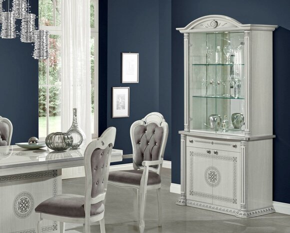 Display Cabinet White Display Cabinets Luxury Glass Cupboard Cabinets Wood Design Furniture New