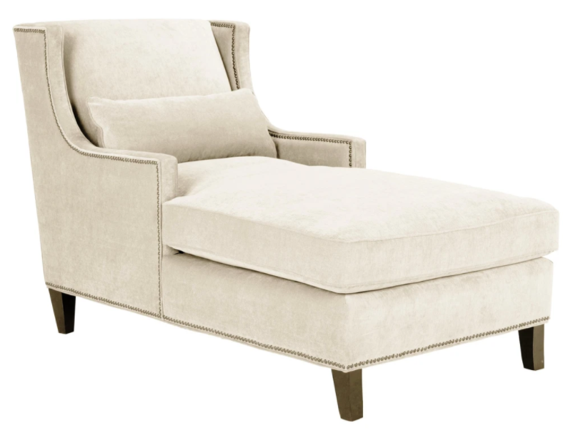 Chaise Lounge Recliners Furniture Ottoman Living Room Design Sofa Beige Fabric Recliner New