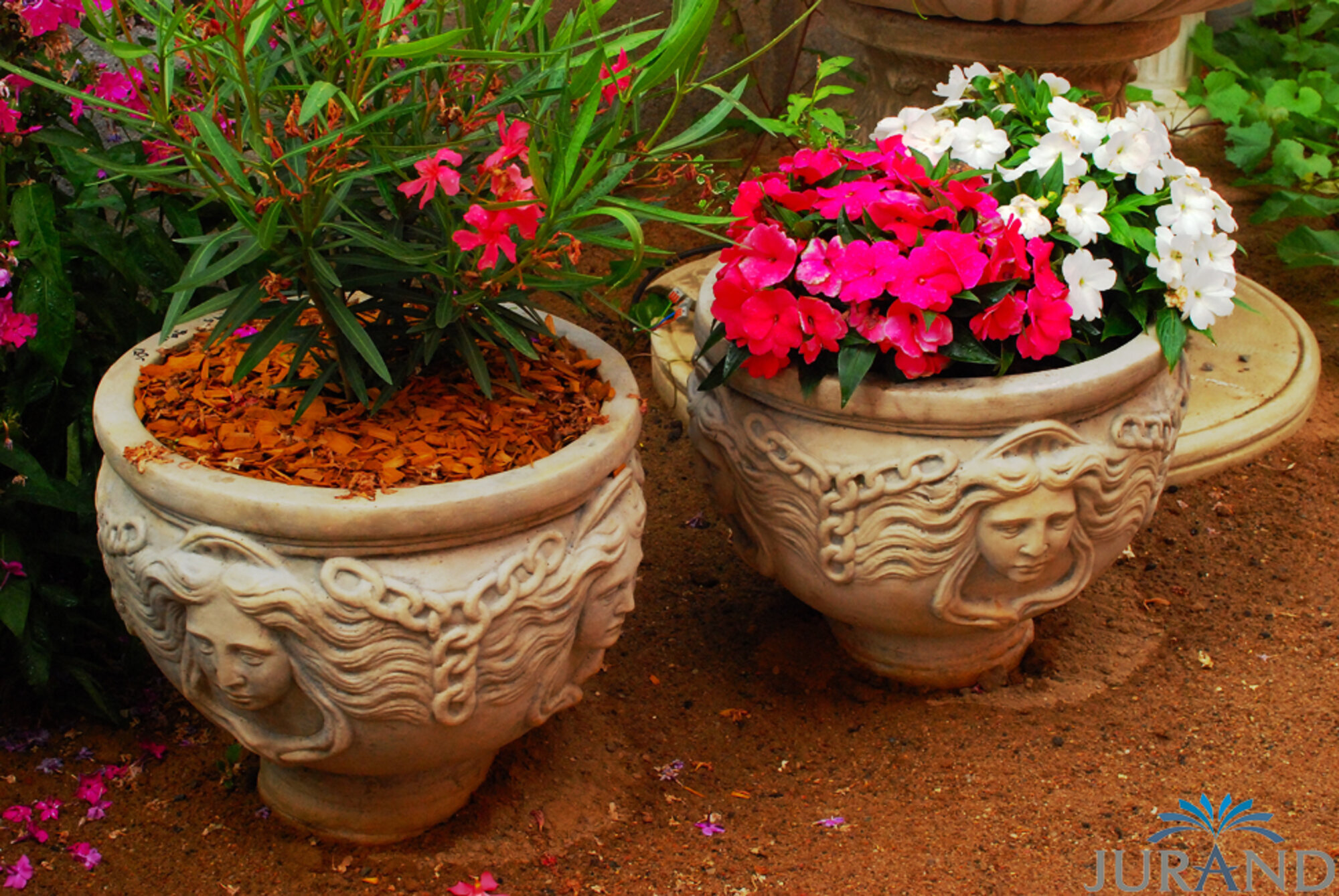 Figure sculpture garden flower pot bucket decoration stone figures sculptures 2015