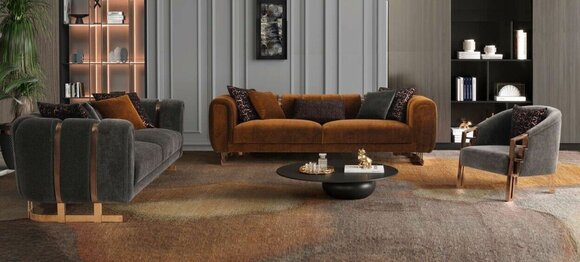 Upholstered sofa complete couch set sofa set gray seater fabric sofa sofa