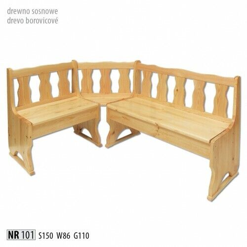 Corner bench group dining room group corner bench seating group chest stool solid pine New