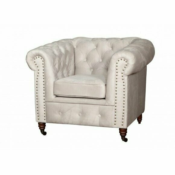 Chesterfield 1 Seater TV Chair Club Lounge Relax Armchair Leather Textile Sofas
