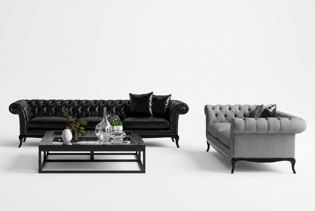 2x Sofa in modern design Stylish comfort for your living room