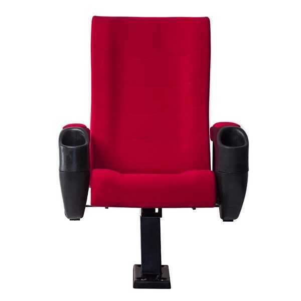 Modern armchair armchair sofa 1 seater for theater cinema design luxury red textile