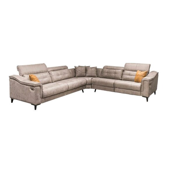 Robust gray corner sofa living room L-shape leather sofa designer couches