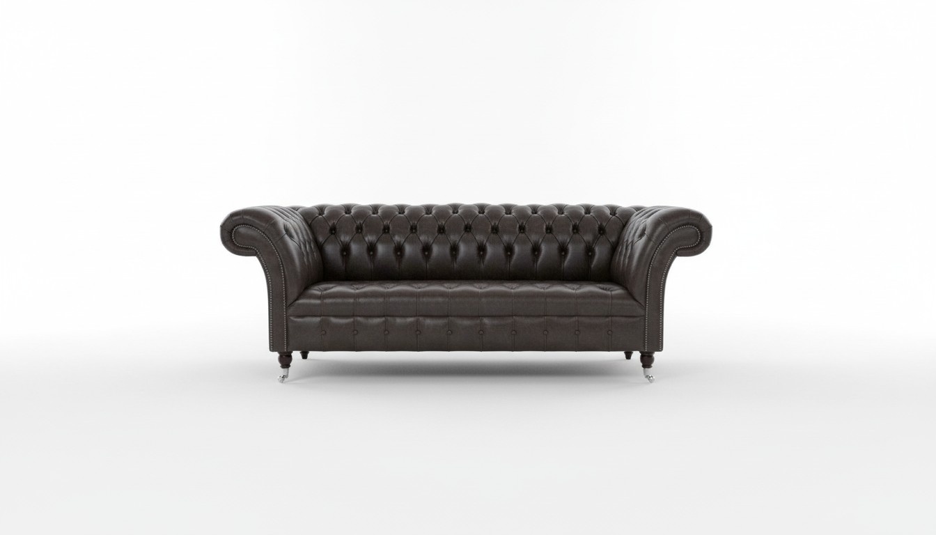 3 seater Chesterfield upholstered sofas design luxury couch sofa leather couches XXL
