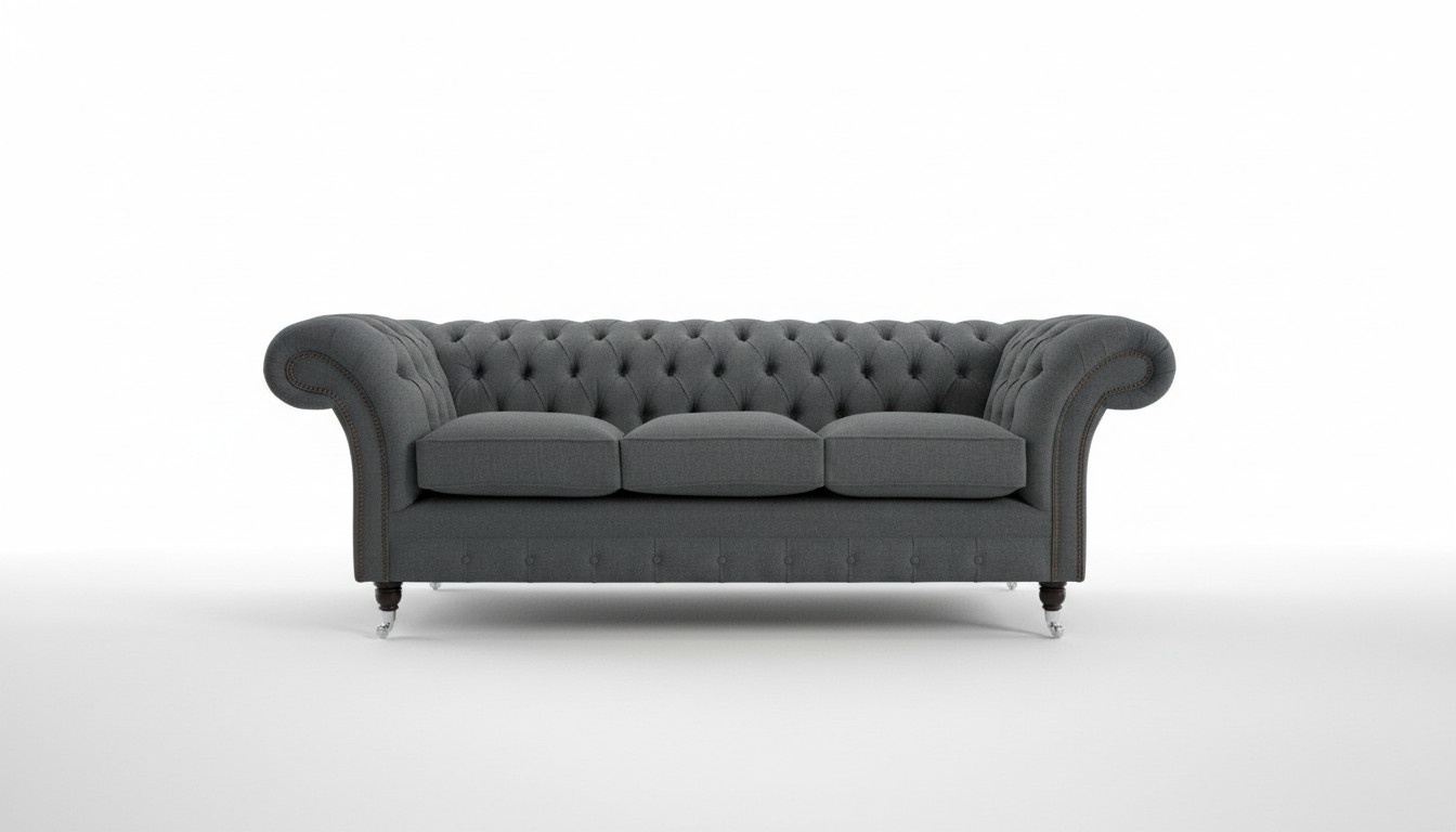 3 seater Chesterfield upholstered sofas design luxury couch sofa leather couches XXL
