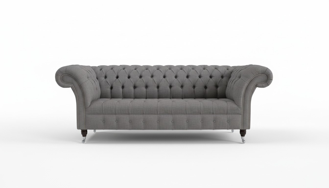 3 seater Chesterfield upholstered sofas design luxury couch sofa couches XXL fabric
