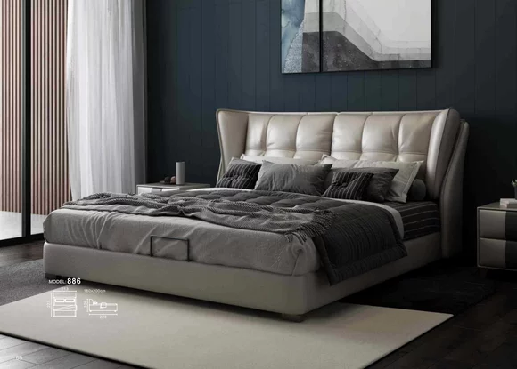 Gray Bedroom Beds Upholstery Bed Chesterfield Italian Furniture