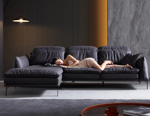 Leather Sofa Corner Sofa Couch Upholstery Corner Set Designer Furniture