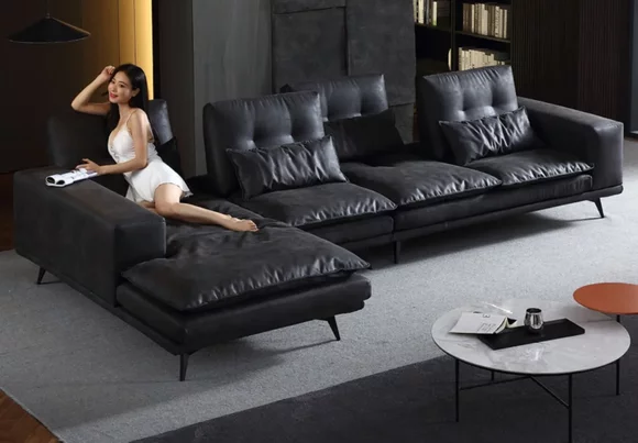 Living Landscape Design Corner Sofa Textile Leather New Sofas L Shape Sofa Couch