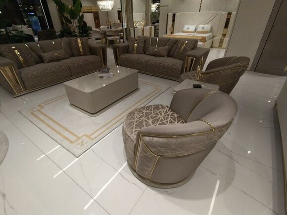 3+1 Seater Luxury Sofa Set Complete Set Couch Sofa Modern Living Room Set