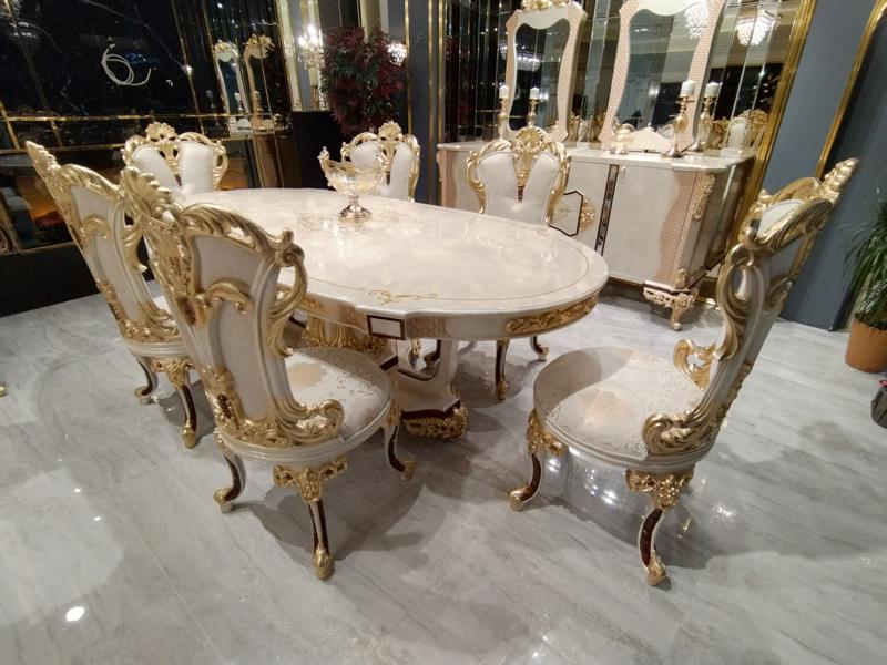 Dining Room Luxury Set Chair 6x Dining Set Armchairs Sideboard