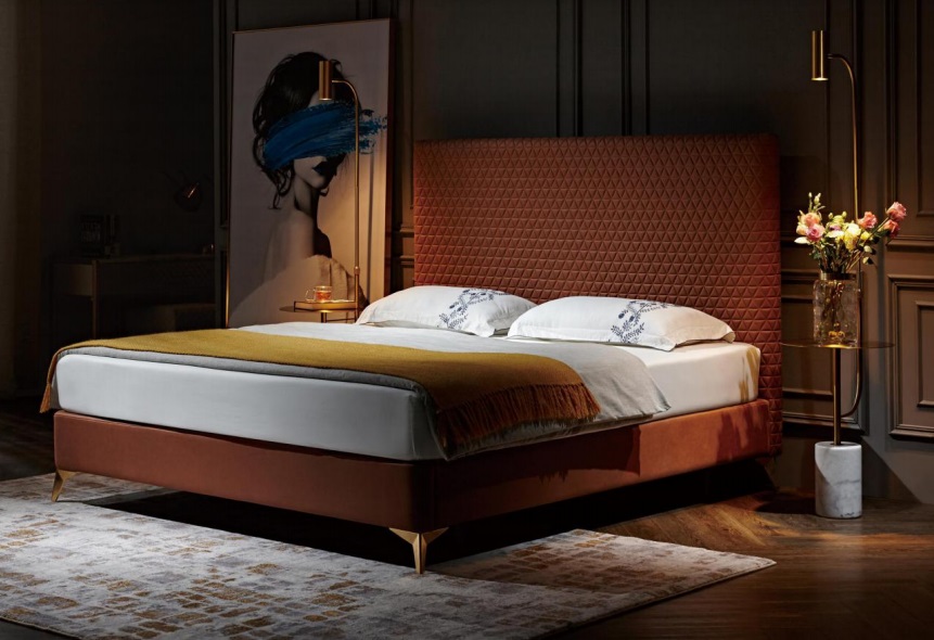 Luxury bed upholstered leather bedroom beds 180x200cm double bed hotel marriage