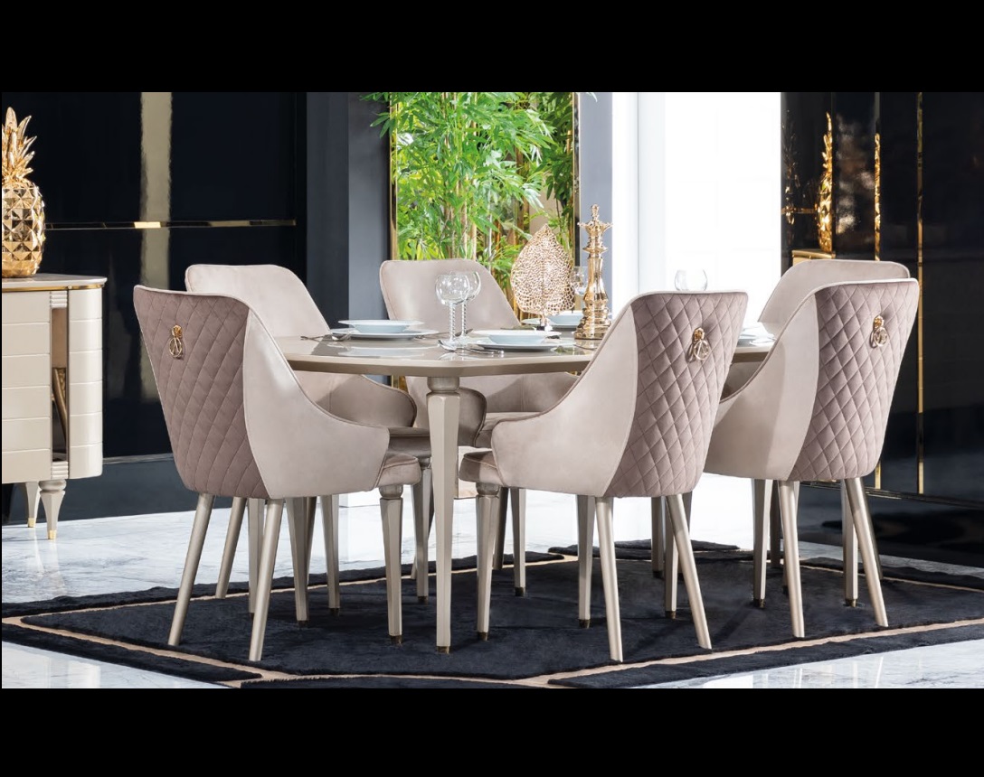 Dining Room Set Table 6x Chairs Chair Complete New Set Dining Group 7pcs.