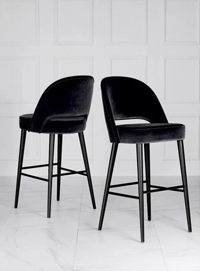 Bar stool Stool Bar stool Chair Modern Polyester Black Fabric Design