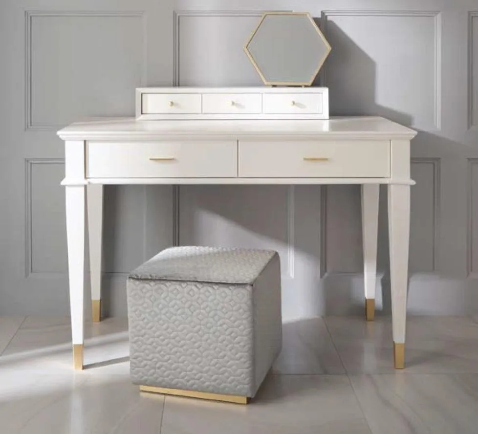 Dressing table console table wood luxury bedroom white