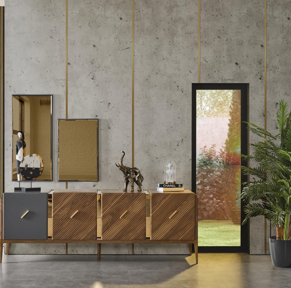 Sideboard chest of drawers luxury cabinets chests of drawers living room wood brown furniture