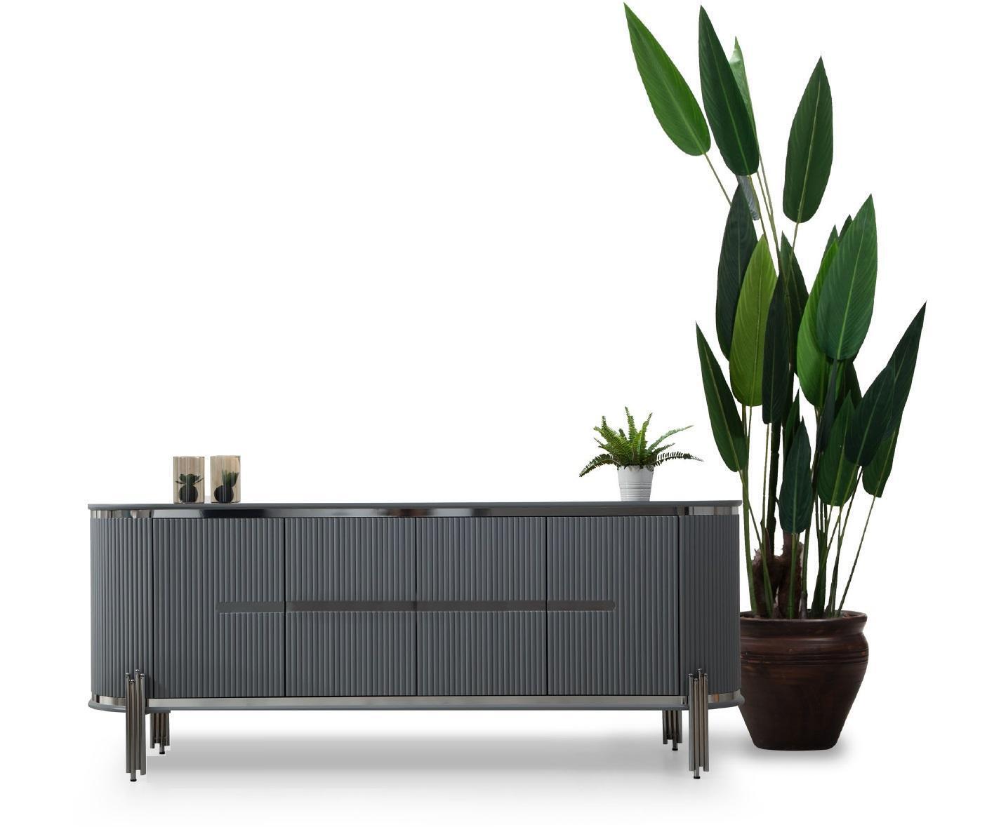 Grey sideboard luxury chest of drawers sideboard cabinet dining room furniture wooden furniture