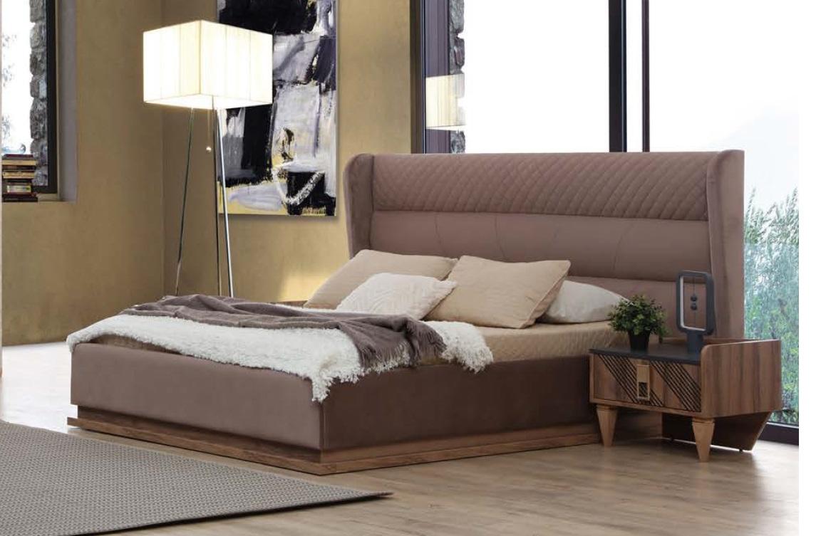 Bed Modern Beds Luxury Bed Frame Double Wood Bedsteads Bedroom Brown