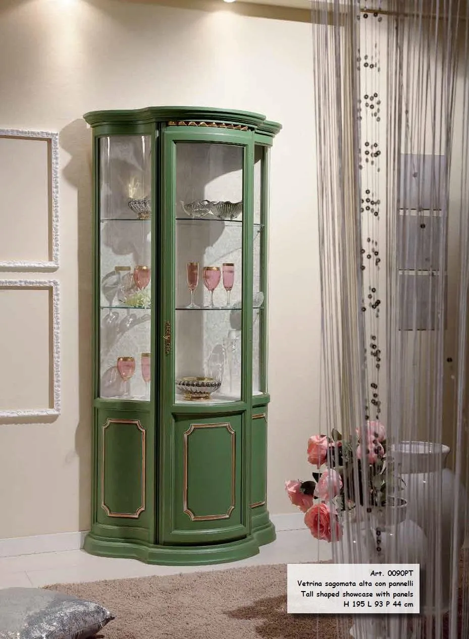 Half cabinet Glass cabinets Cabinet cabinet living room luxury green