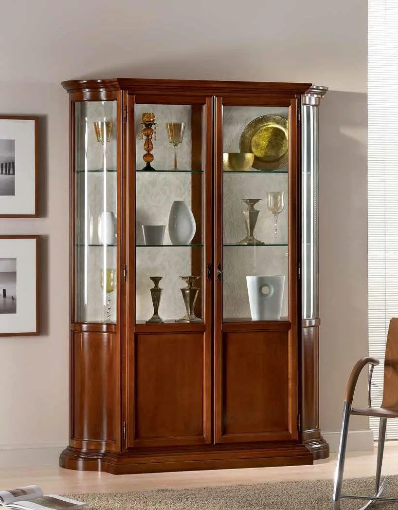 Luxury wooden display cabinet sideboard design cabinets italian furniture