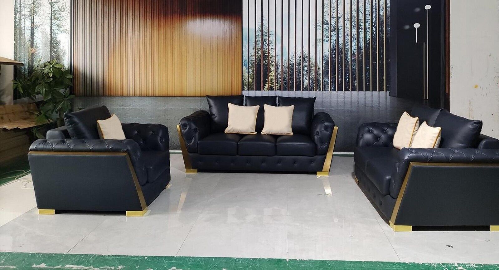 Chesterfield 3+2+1 sofa set couch furniture sofa couch set 3 pcs.