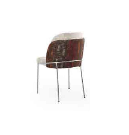 Original dining chair with white colour on stainless steel legs for your dining room