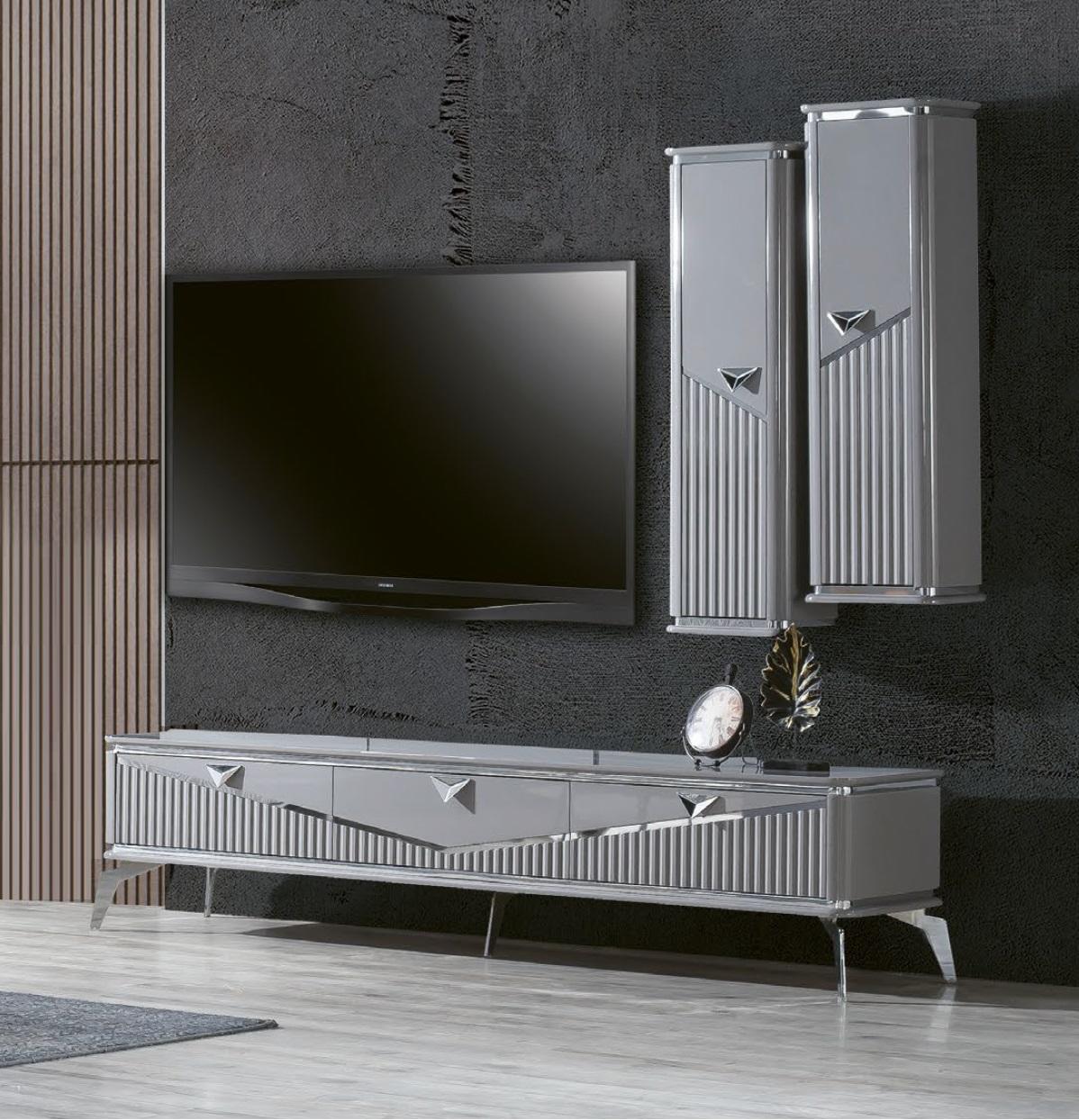 rtv sideboard tv stand tv wall living wall lowboard grey high gloss