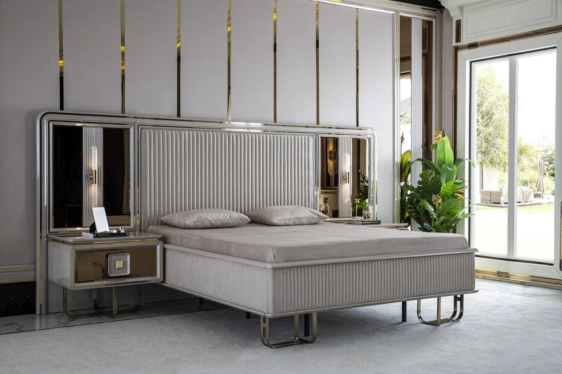 Bed White Beautiful Design Modern Double Beds Bedroom Elegant