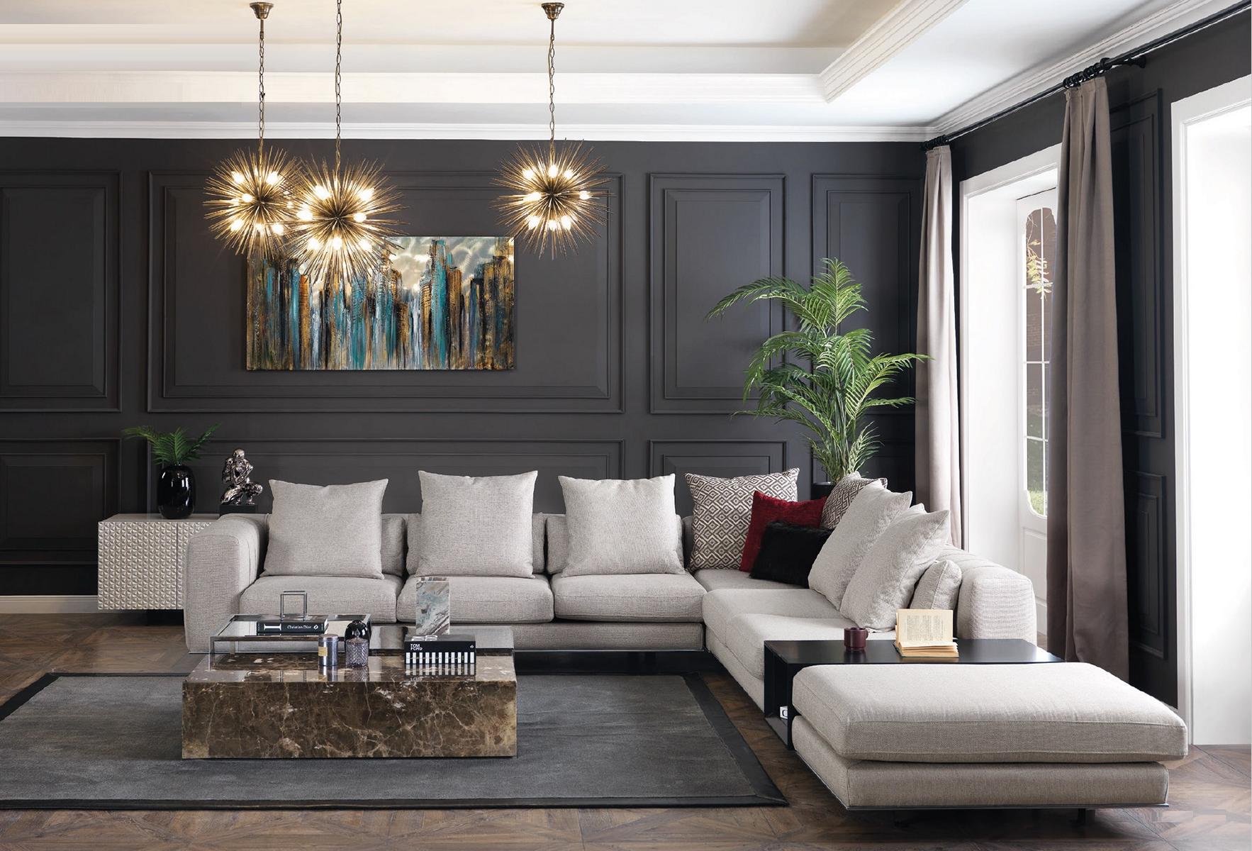 Corner Sofa Sofa L-shape Couch Seat Textile Upholstery Design