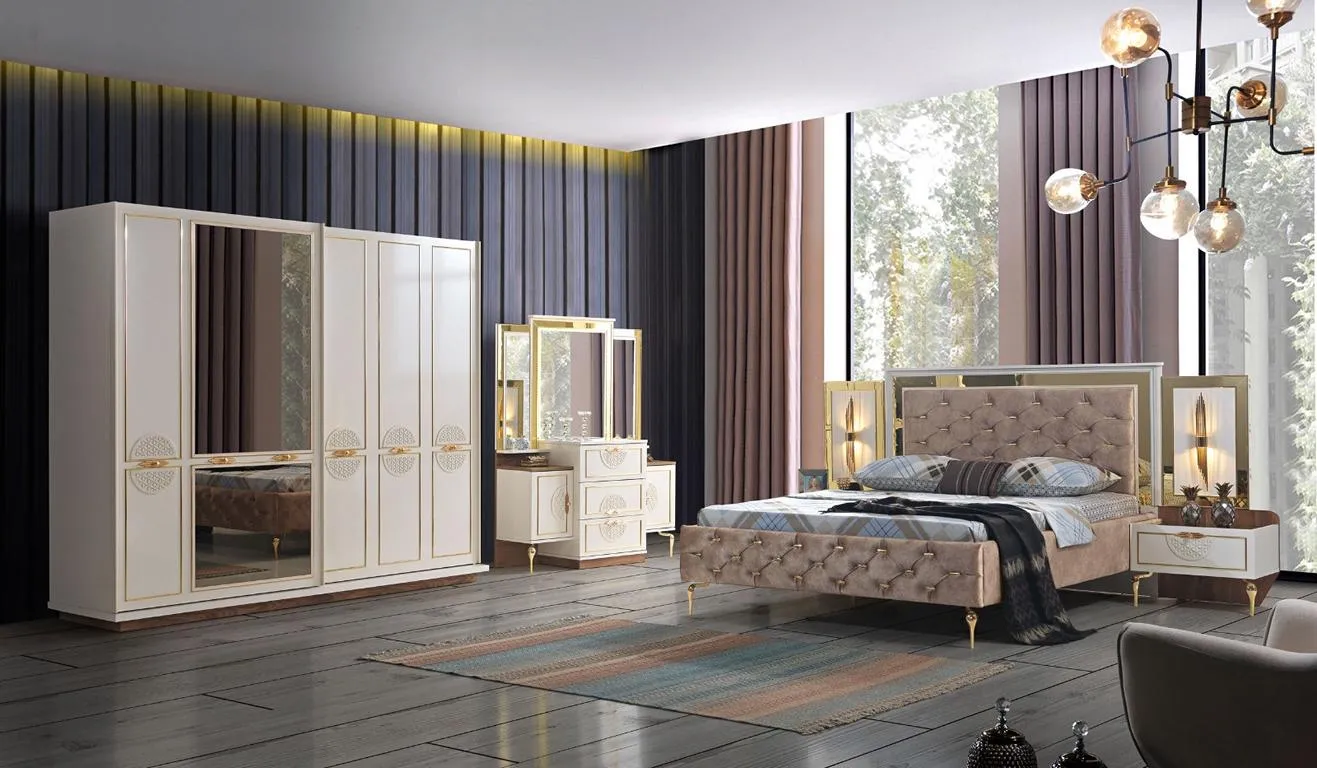 Bedroom bed design furnishings luxury upholstered beds brown modern