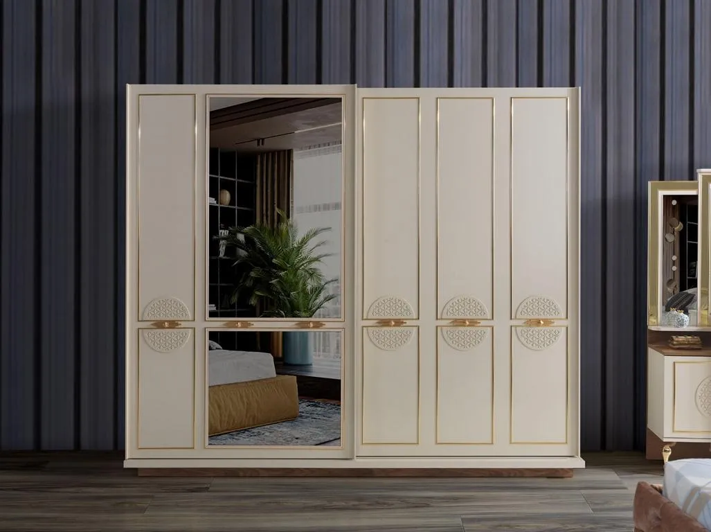 Bedroom Wardrobe Luxury Wood Modern Design Furniture White