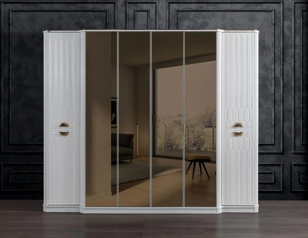 Bedroom Furniture Wood Wardrobe Wardrobe Style Modern White