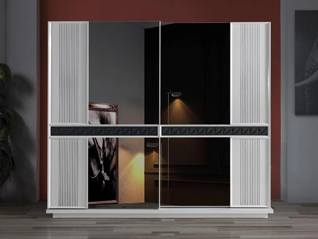 Bedroom Wooden Wardrobe Luxury Design Wardrobes Modern Gray